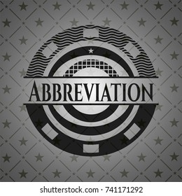 Abbreviation realistic dark emblem