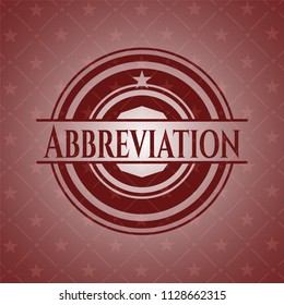 Abbreviation red emblem