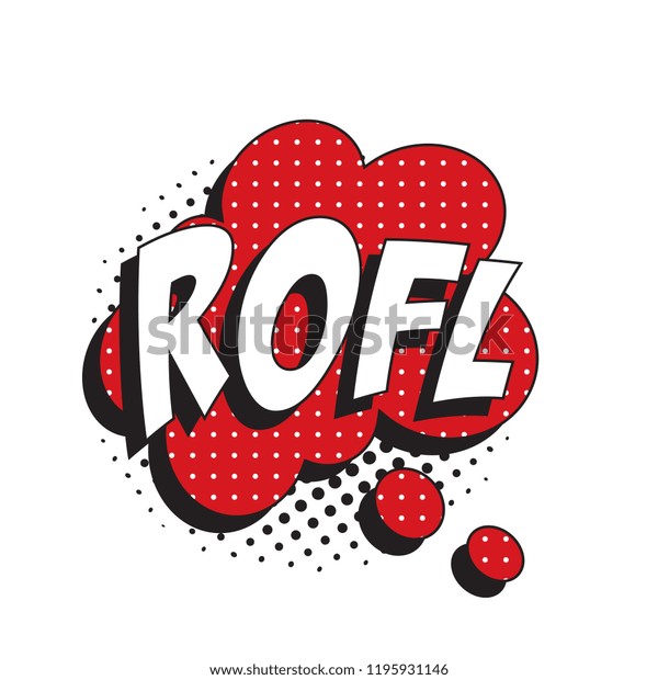 Abbreviation Rofl Rolling On Floor Laughing Stock Vector Royalty Free 1195931146 Shutterstock