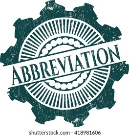 Abbreviation rubber grunge stamp