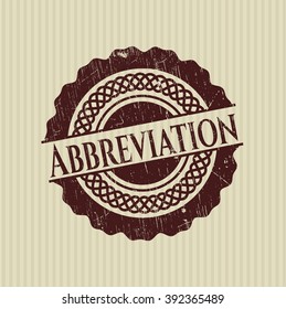 Abbreviation rubber stamp with grunge texture