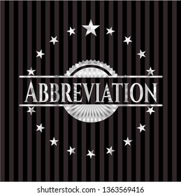 Abbreviation silver emblem