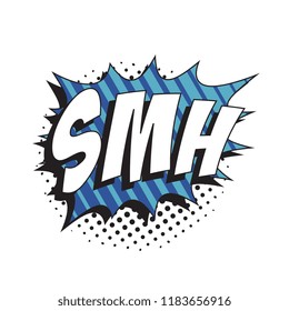 Abbreviation Smh Shaking My Head Retro Stock Vector (Royalty Free