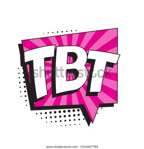 Abbreviation Tbt Throwback Thursday Retro Comic Stock Vector (Royalty