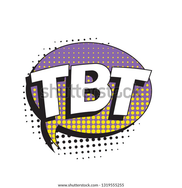 Abbreviation Tbt Throwback Thursday Retro Comic Stock Vector (Royalty