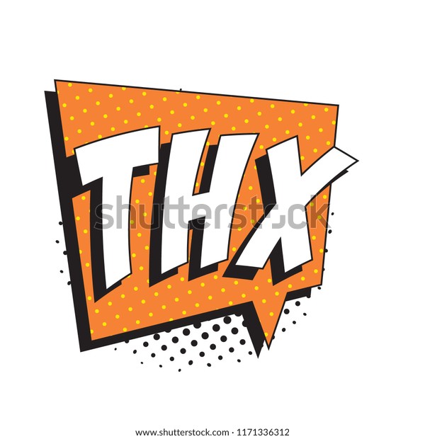 Abbreviation Thx Thanks Retro Comic Speech Stock Vector (Royalty Free
