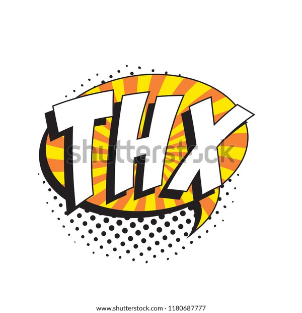 Abbreviation Thx Thanks Retro Comic Speech Stock Vector (Royalty Free