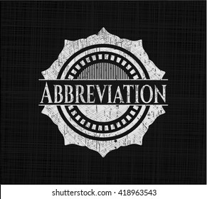 Abkürzung mit Chalkboard-Textur
