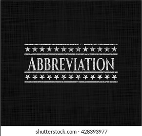 Abkürzung mit Chalkboard-Textur