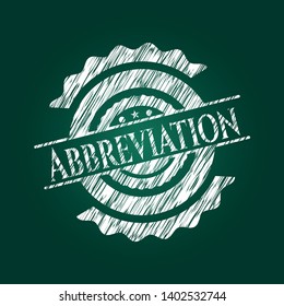 Abbreviation written on a blackboard. Vector Illustration. Detailed.