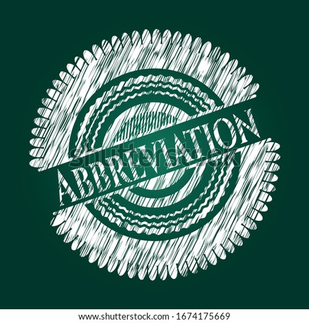 Abbreviation written on a chalkboard. Vector Illustration. Detailed.