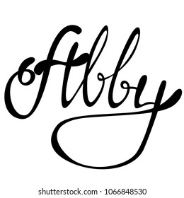 Abby name lettering