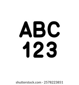 ABC 123 Alphabet and Number Icon vector