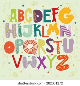 Cartoon Dino Font Dinosaur Alphabet Letters Stock Vector (Royalty Free ...