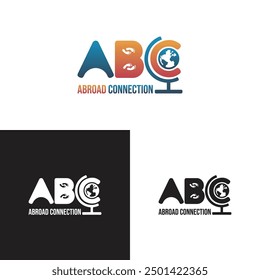 ABC Abroad Connection tourist logo design