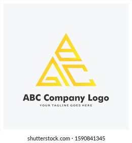 ABC Abstract Logo Template for Your Brand. Vector. Triangle