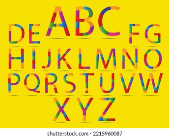 ABC all alphabet for birthday people beautiful fonts