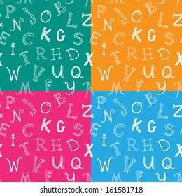 ABC. Alphabet background in a colorful style. Vector set of letters.