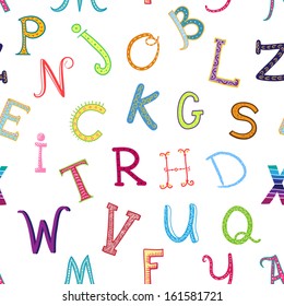 ABC. Alphabet background in a colorful style. Vector set of letters.