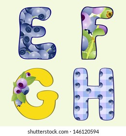 ABC alphabet blueberries
