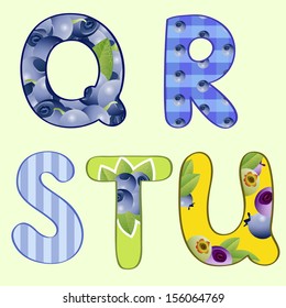 ABC alphabet blueberries