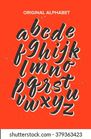 ABC, alphabet, calligraphy, handwritten set of letters
