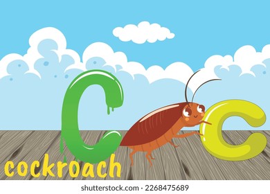 abc alphabet Children with english vector illustration