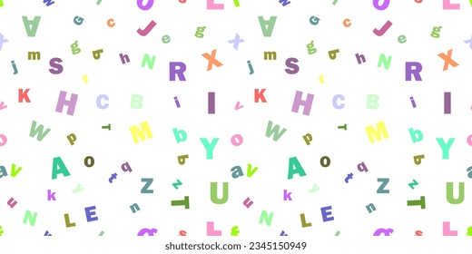 abc-Alphabet, farbloses, nahtloses Muster