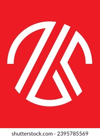 El alfabeto ABC está formado por un simple logo que forma un círculo en rojo y blanco
