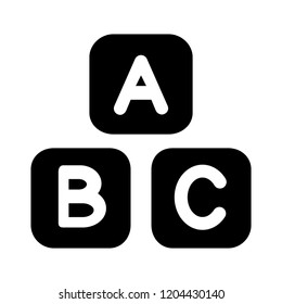 Abc Alphabet Icon. Simple Illustration Of Alphabet Vector Icon For Web - Education Icon