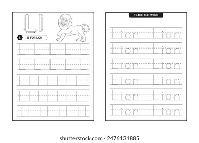 Actividad de seguimiento de letras ABC y Alphabet Libro de trabajo de escritura preescolar