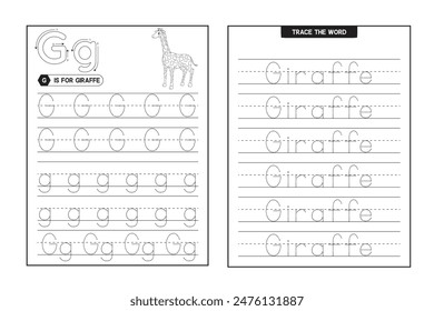 Actividad de seguimiento de letras ABC y Alphabet Libro de trabajo de escritura preescolar