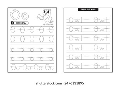 Actividad de seguimiento de letras ABC y Alphabet Libro de trabajo de escritura preescolar