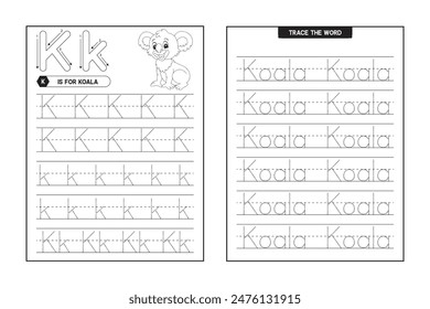 Actividad de seguimiento de letras ABC y Alphabet Libro de trabajo de escritura preescolar