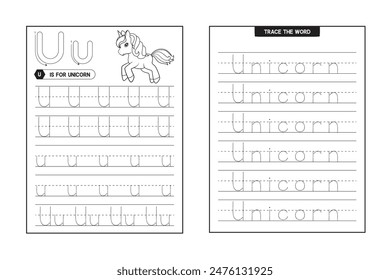 Actividad de seguimiento de letras ABC y Alphabet Libro de trabajo de escritura preescolar