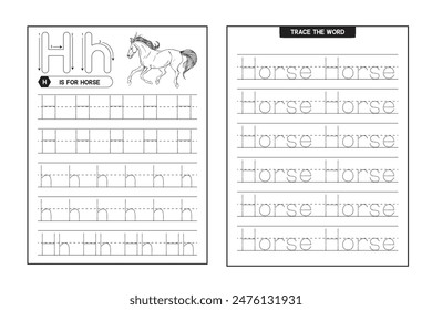 Actividad de seguimiento de letras ABC y Alphabet Libro de trabajo de escritura preescolar