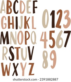 ABC alphabet and numbers 1-9