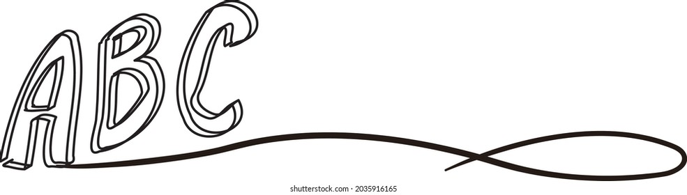 ABC alphabets. Vector illustration education supplies back to school theme.