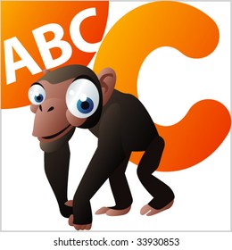ABC animals: C is for Chimpanzee