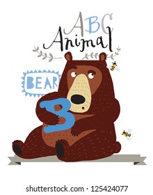 ABC animals: G is for giraffe. Vector Graphics