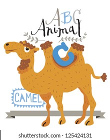 ABC animals: G is for giraffe. Vector Graphics