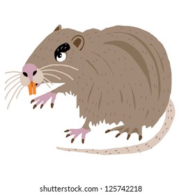 ABC animals: N is for Nutria. Vector Graphics