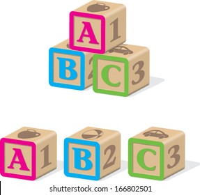 Childrens Abc Letter Blocks Stock Vector by ©MartyInkTank 604904422