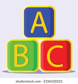 icono de bloque ABC. Subtabla para colocar en juguetes, niños, etc.