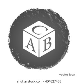 ABC block vector icon
