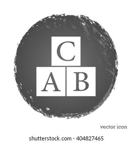 ABC block vector icon