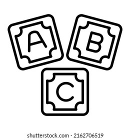 Abc Block vector icon. Can be used for printing, mobile and web applications.