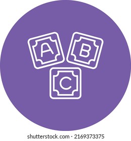 Abc Block vector icon. Can be used for printing, mobile and web applications.