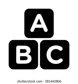 ABC Blocks / ABC Cubes Child Education Flat Vector Icon For Apps And Websites