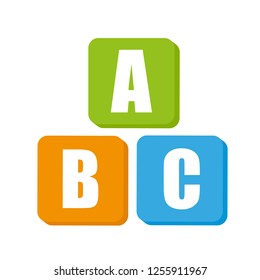 Alphabet Abcde Blocks On White Background Stock Illustration 2211967811 ...